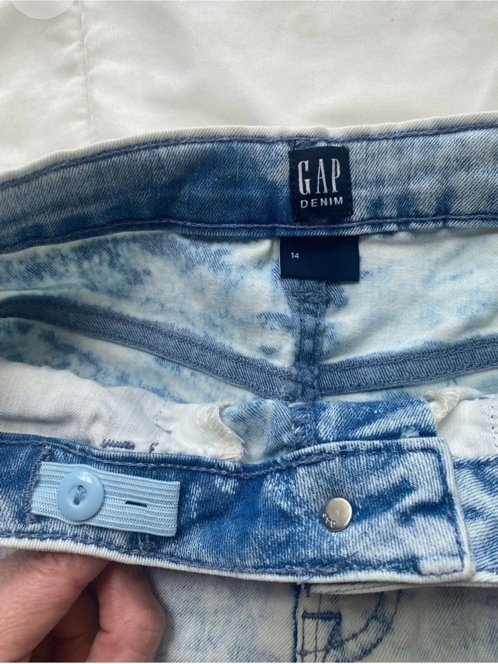 GAP Light Blue Acid Wash Denim Shorts